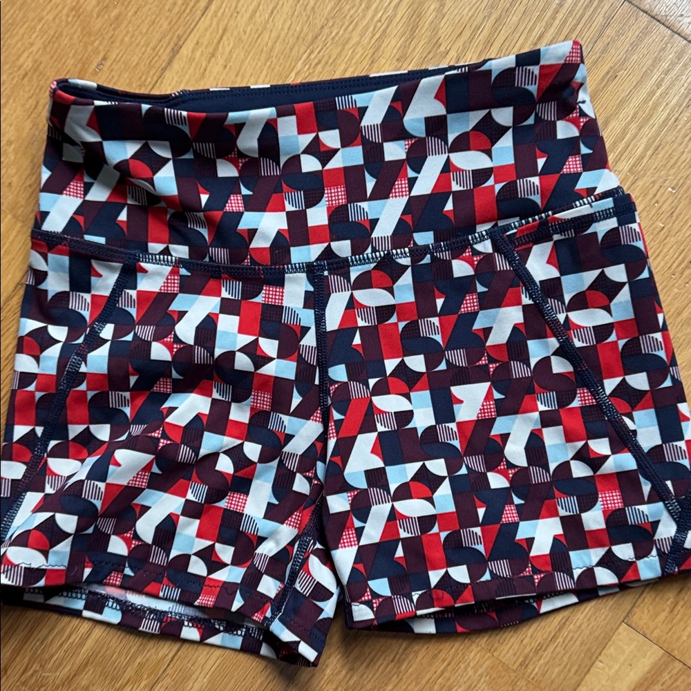 Sweaty Betty Power XXS 6” bike shorts geometric print